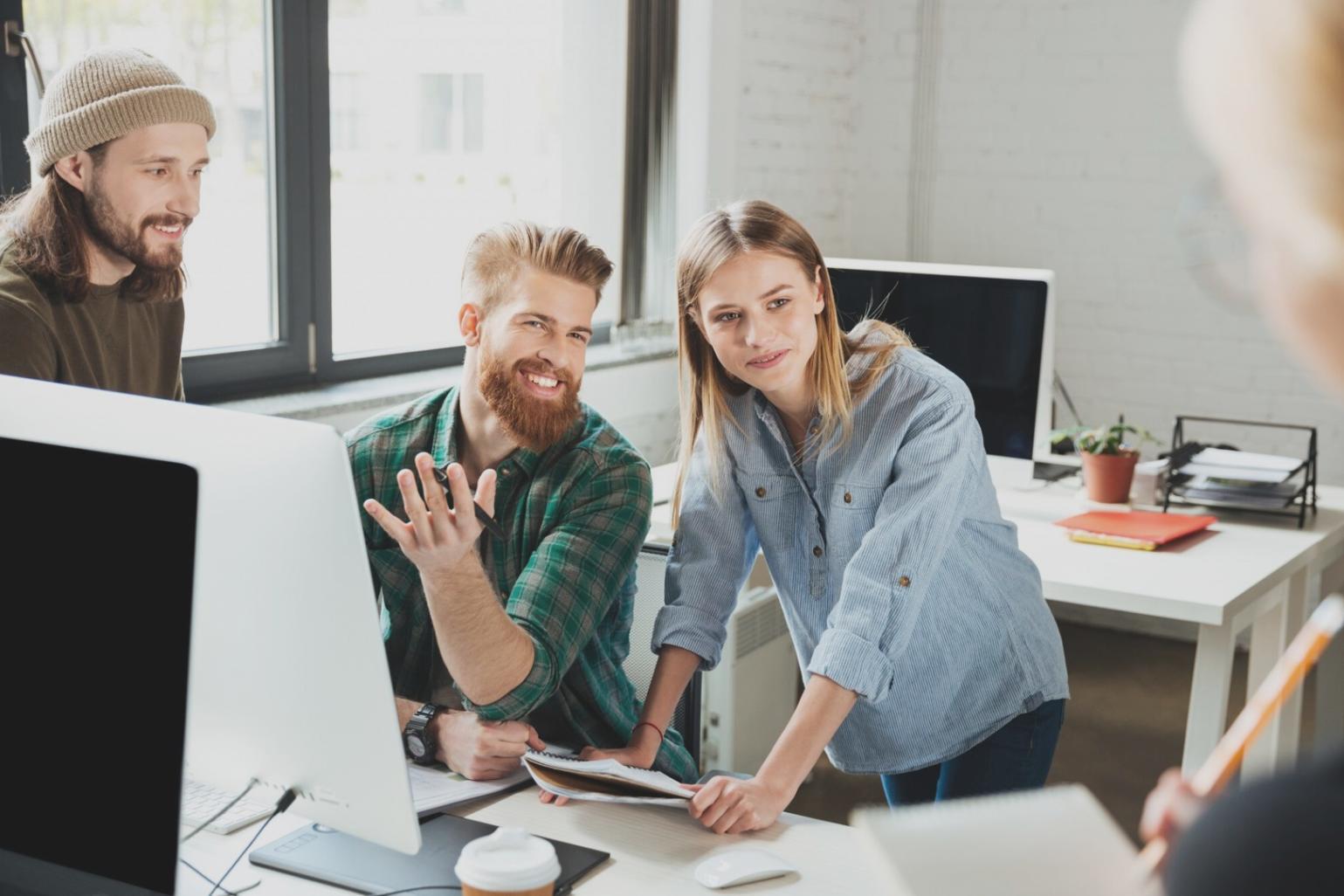 Professional presenting to investors in modern Australian office setting